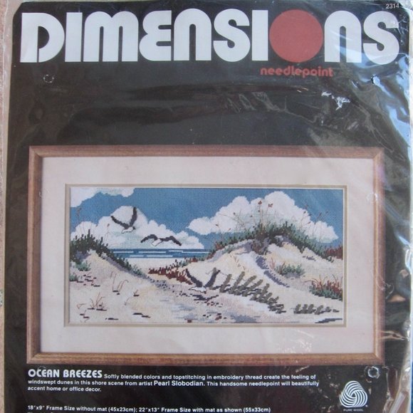 Dimensions Office Vintage 986 Dimensions Needlepoint Kit Ocean